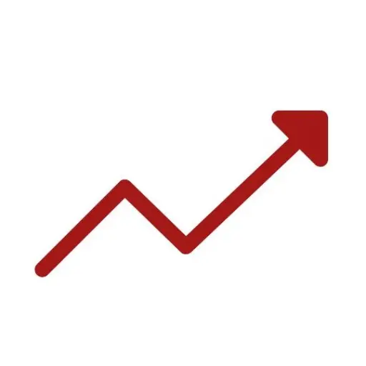 Icono de rayo ascendente para la rentabilidad y el crecimiento