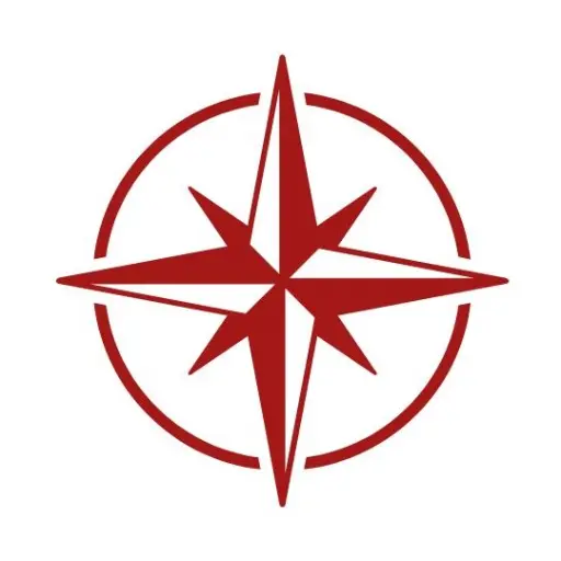 Icono de brújula para la dirección financiera estratégica